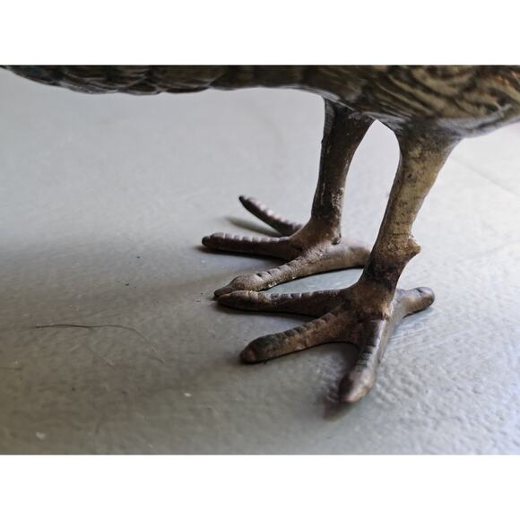 Vintage MCM Brass Quail Or Grouse Figurines-set of 2. In Amazing Condition!!!! - Picture 4 of 14